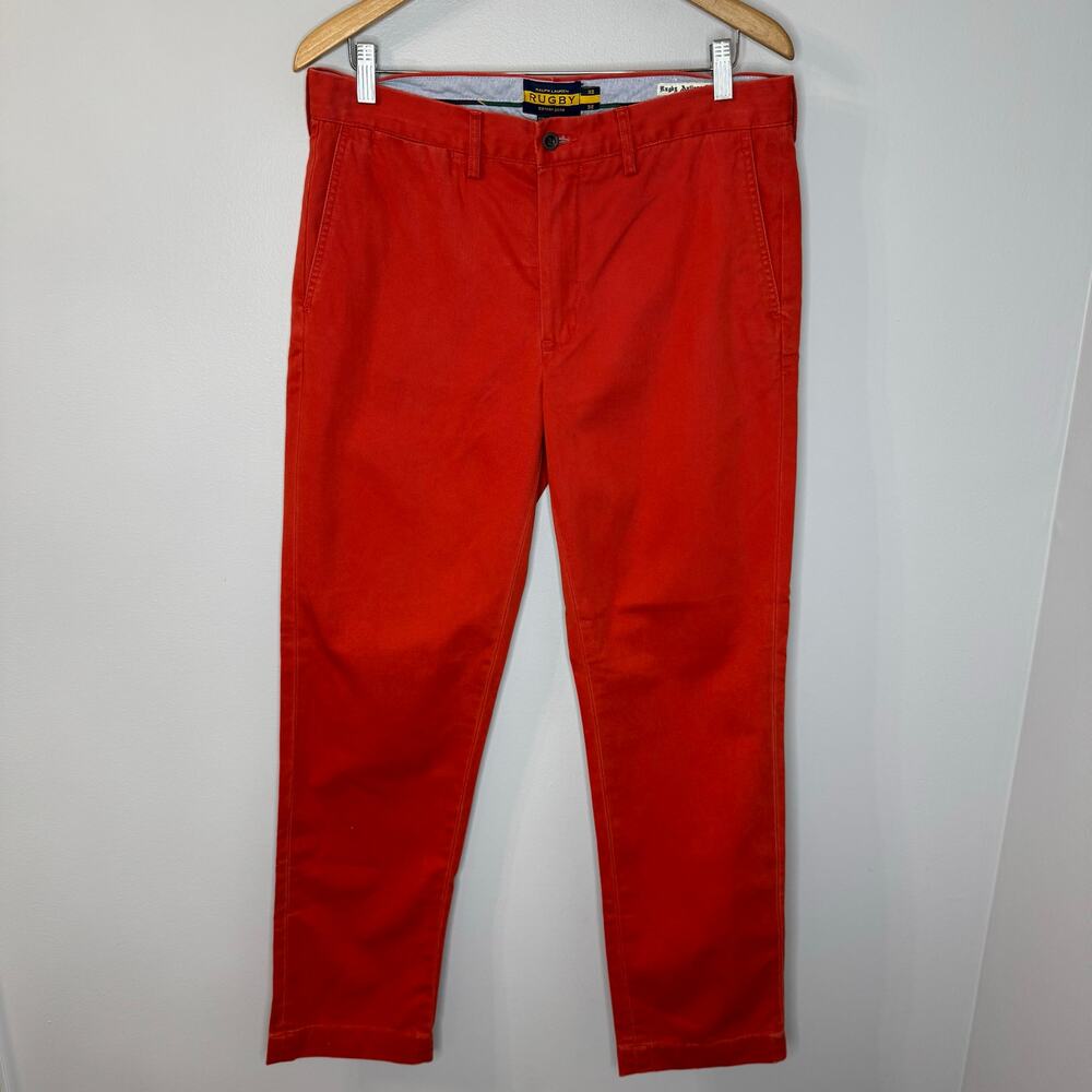 Rugby Ralph Lauren Rugby Vintage Slim Chino Pant Red Men's 32x32 Preppy